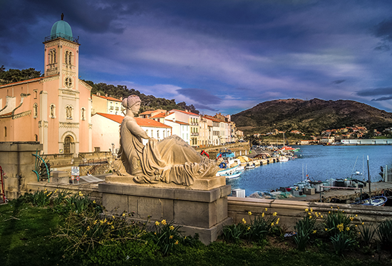 French Statue and Scenery